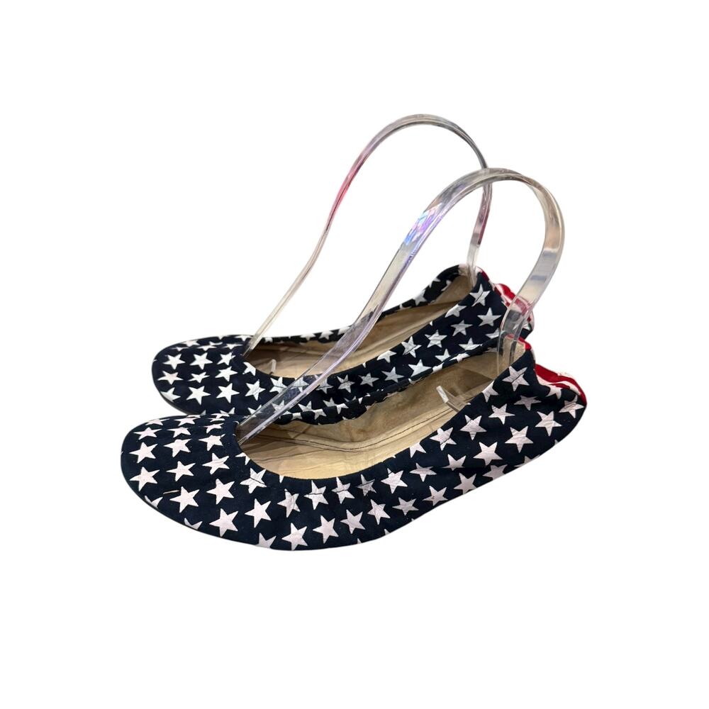 The Storehouse Flats Stars & Stripes Suede Ballet Flats Women’s Size 7 - Picture 2 of 8